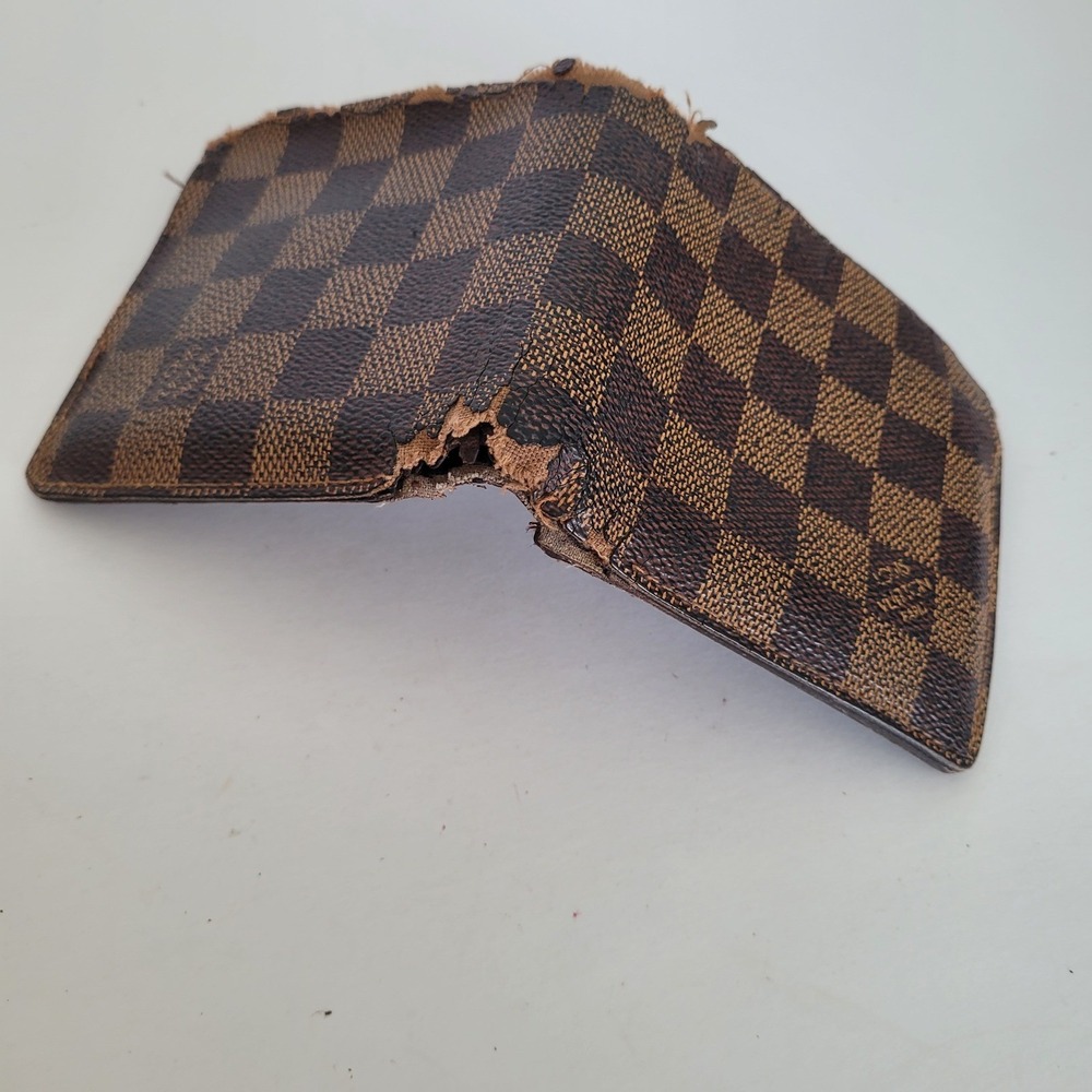 Louis Vuitton Damier Ebene Compact Wallet CA0064 Brown Checkered Bifold Spain - Picture 11 of 12